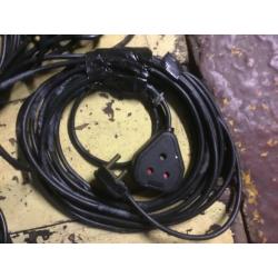 Stage lighting 15 amp cables