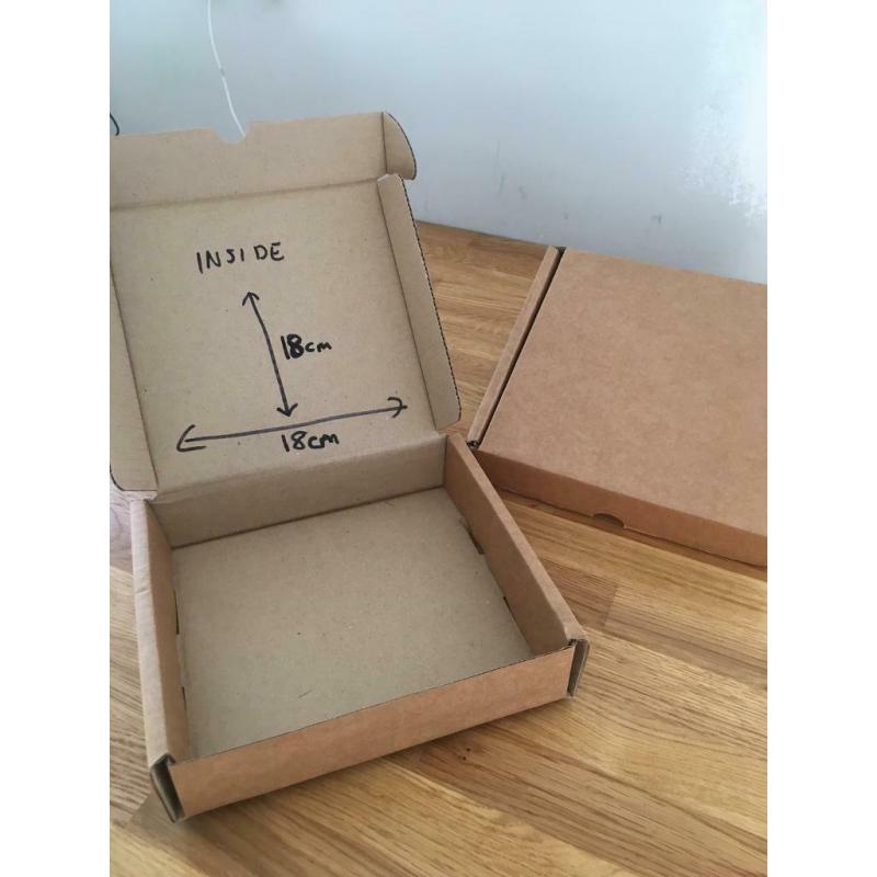 18cm brown cardboard boxes