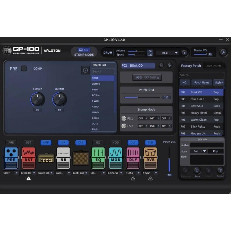 Valeton GP-100 guitar effects unit (as new)