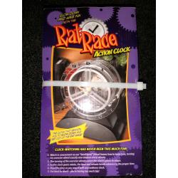 Rat Race Novelty Animated Action Clock.