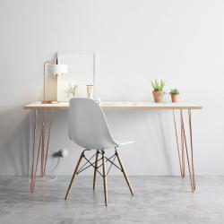 Desk Top - White Scandinavian style birch tabletop