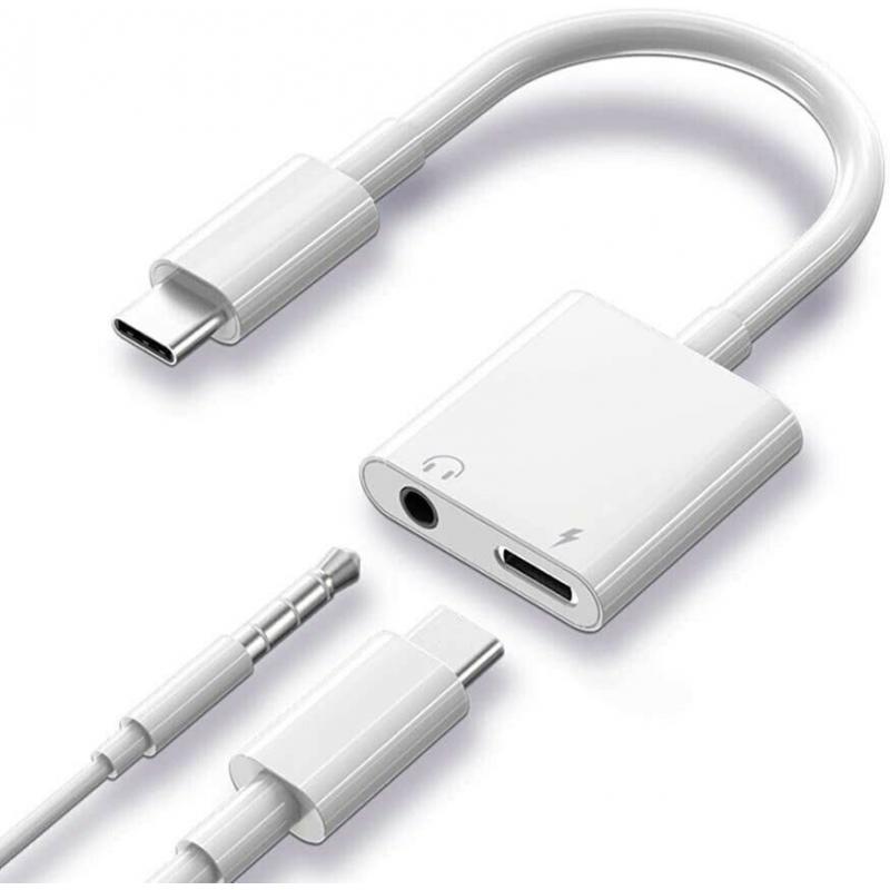 2 in 1 USB C to 3.5mm Headphone Adapter - Brand New / Unused
