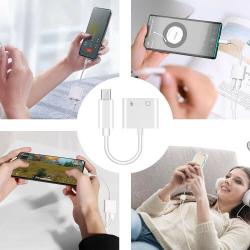 2 in 1 USB C to 3.5mm Headphone Adapter - Brand New / Unused