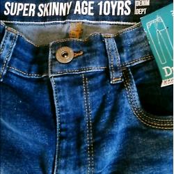 BNWT Girls denim super Skinny Jeans Age 10