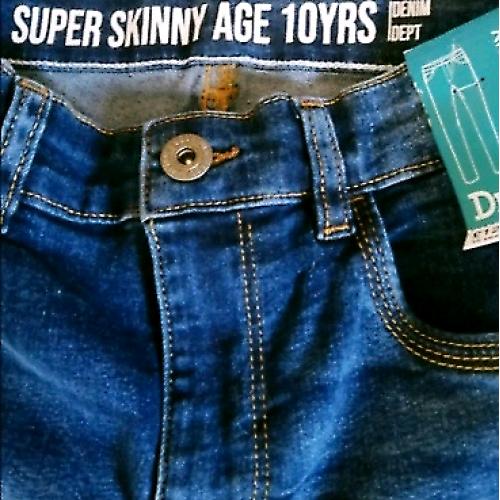 BNWT Girls denim super Skinny Jeans Age 10
