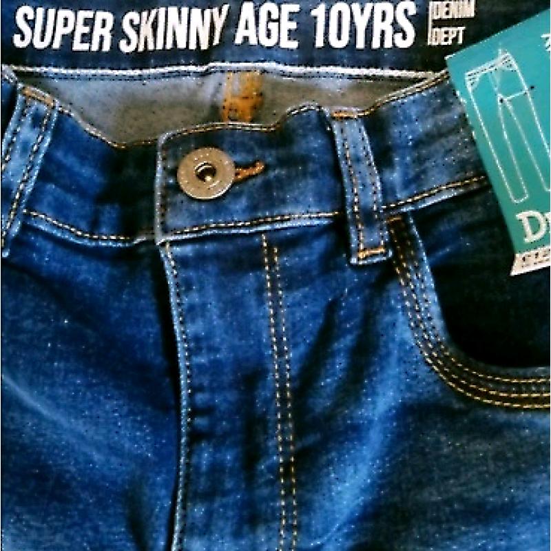 BNWT Girls denim super Skinny Jeans Age 10