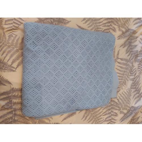 Vintage Blue Cellular Blanket Kingsize