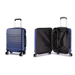 New Kono Hard Shell Cabin-Size ABS Luggage Suitcase Navy colour