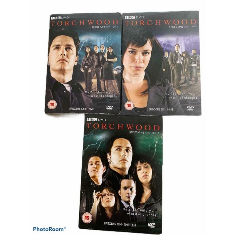 Torchwood DVD?s series 1, parts 1, 2 and 3 bundle