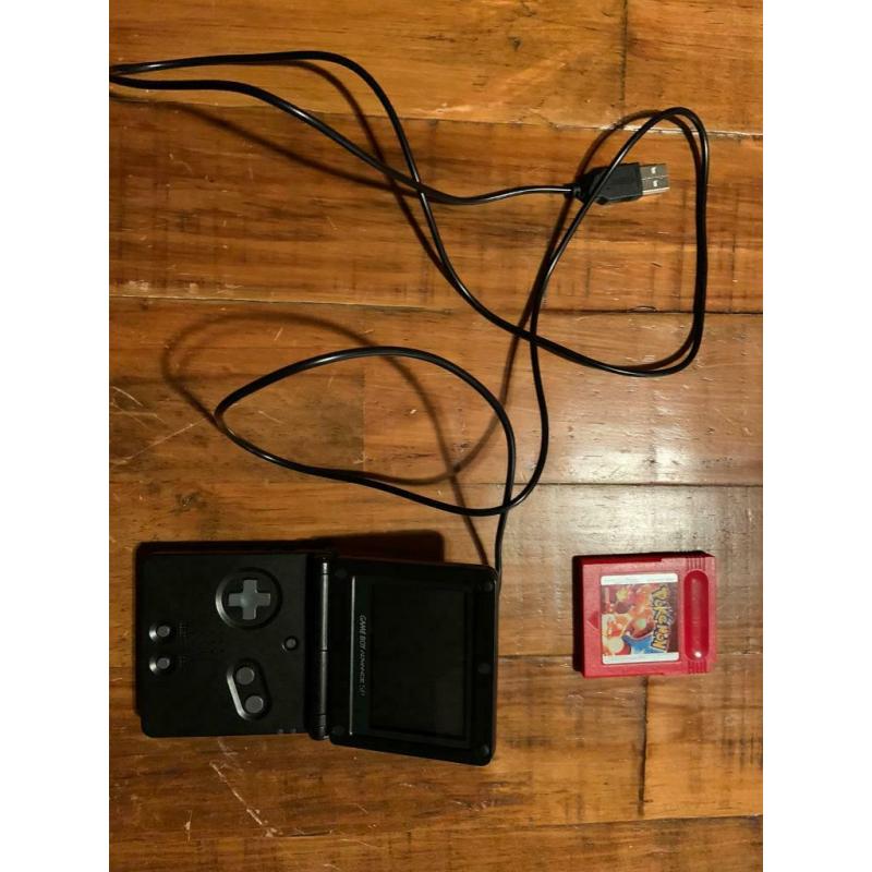 Gameboy Advance SP + Pokemon Red