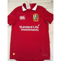 BRAND NEW WITH TAGS AUTHENTIC British and Irish Lions Canterbury Branded Rugby Shirt (RRP ?55)