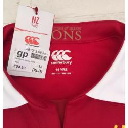 BRAND NEW WITH TAGS AUTHENTIC British and Irish Lions Canterbury Branded Rugby Shirt (RRP ?55)