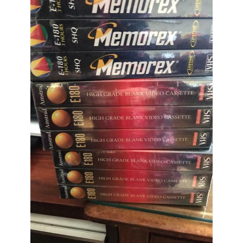 9 Brand new unopened VHS video tapes