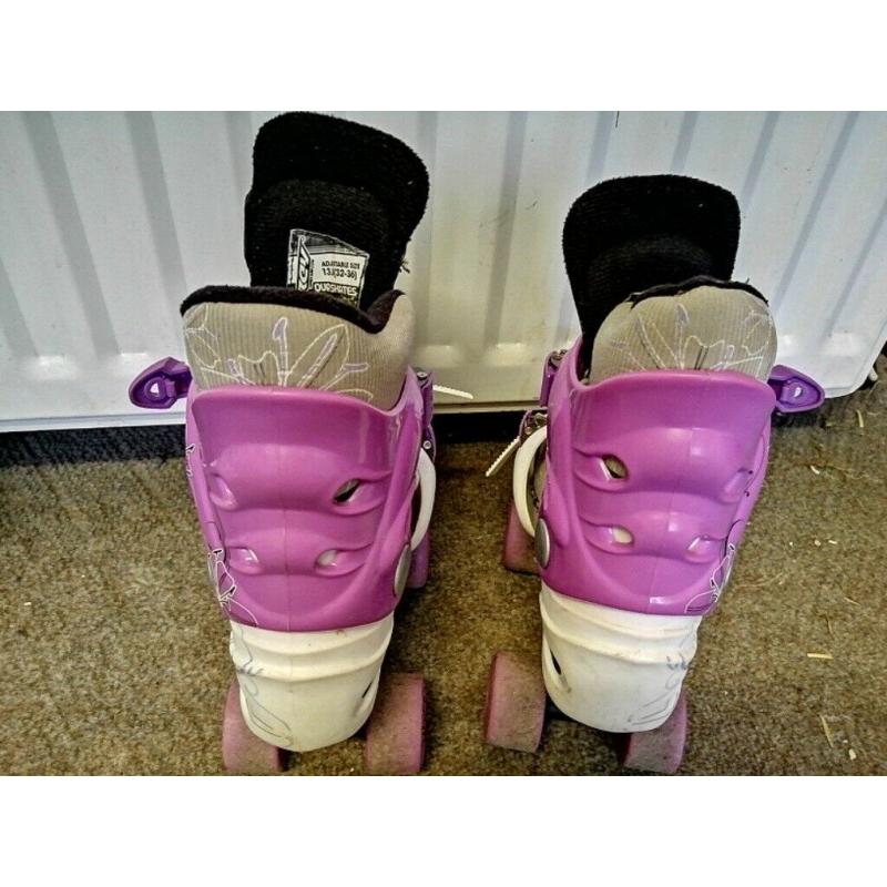 Osprey Pink/White Roller Skates - Size 13 - 3 yrs (childrens)