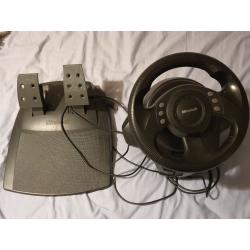 Microsoft SideWinder Precision racing wheel (good condition)