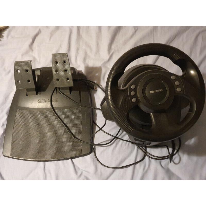 Microsoft SideWinder Precision racing wheel (good condition)