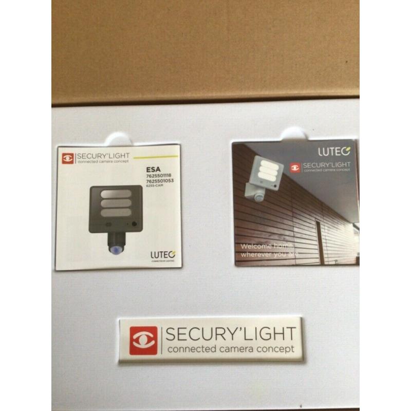 Lutec ESA Outdoor WiFi Pir Led Security Camera Light 6255-Cam Brand New