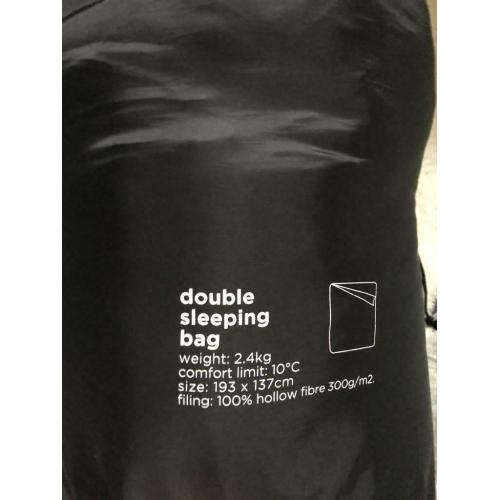 Black double sleeping bag