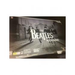 Wii Beatles rock band with guitar and drums and game no pedals in original box one dongle ?30