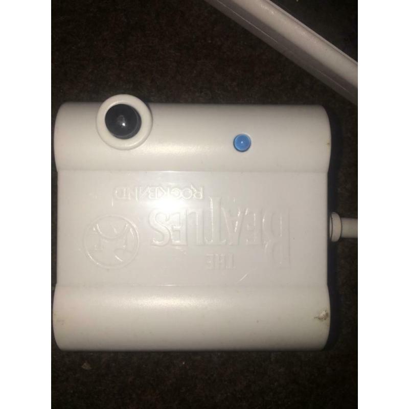 Wii Beatles rock band with guitar and drums and game no pedals in original box one dongle ?30