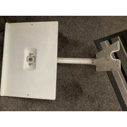 white strong metal wall/shelf bracket for TV or microwave etc... was used for old style portable