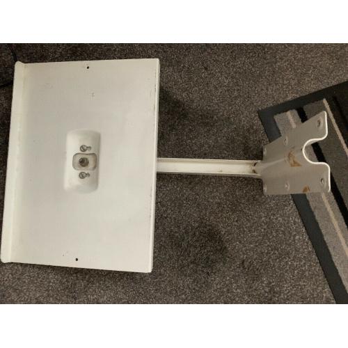 white strong metal wall/shelf bracket for TV or microwave etc... was used for old style portable
