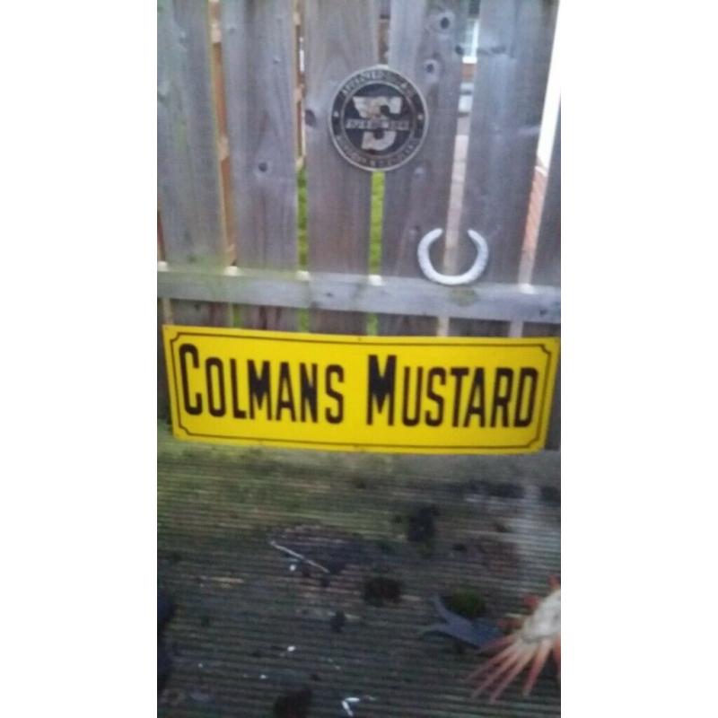 Colman's Mustard Enamel Sign