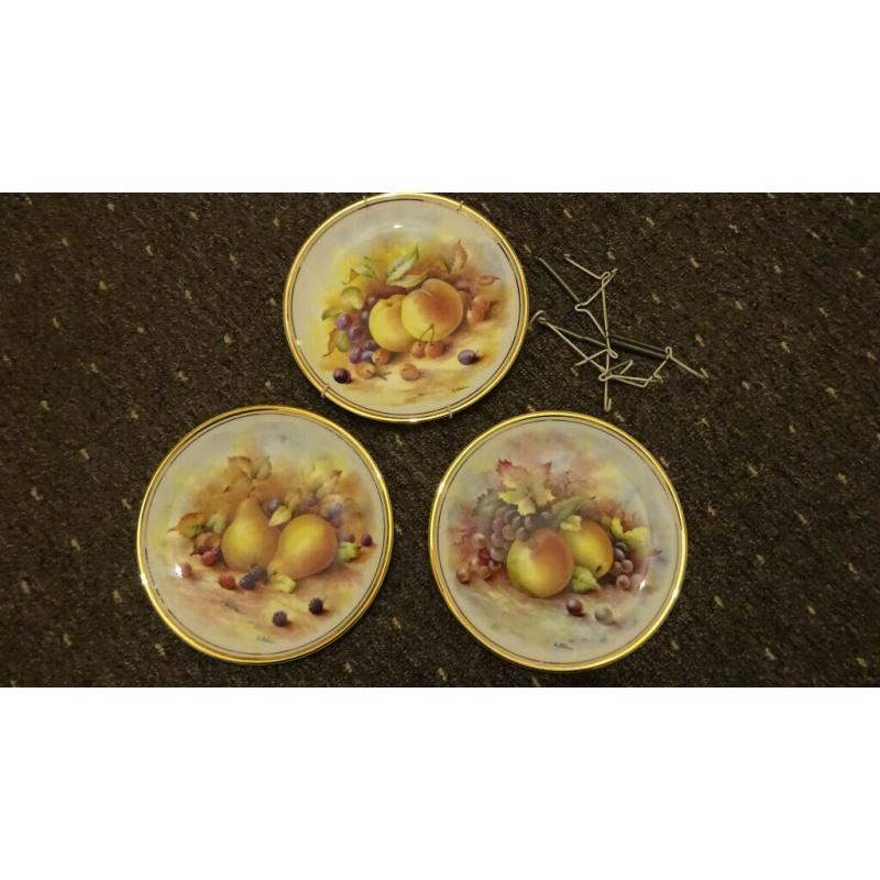 plates in the style of Worcester pottery