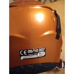 Child's snow helmet and goggles
