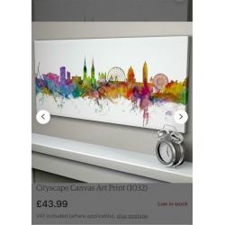 Belfast skyline canvas