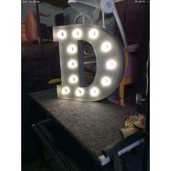 2ft high metal vintage marquee lights love letters (?30 each )