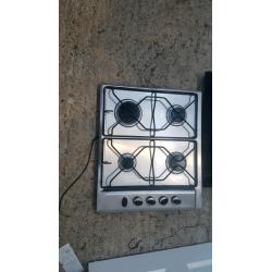 Stainless steel gas hob top