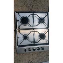 Stainless steel gas hob top