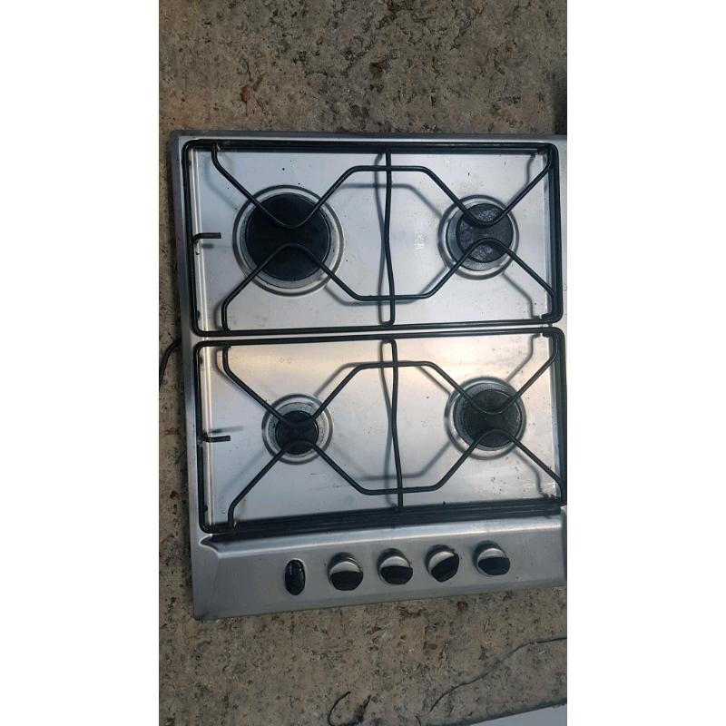 Stainless steel gas hob top