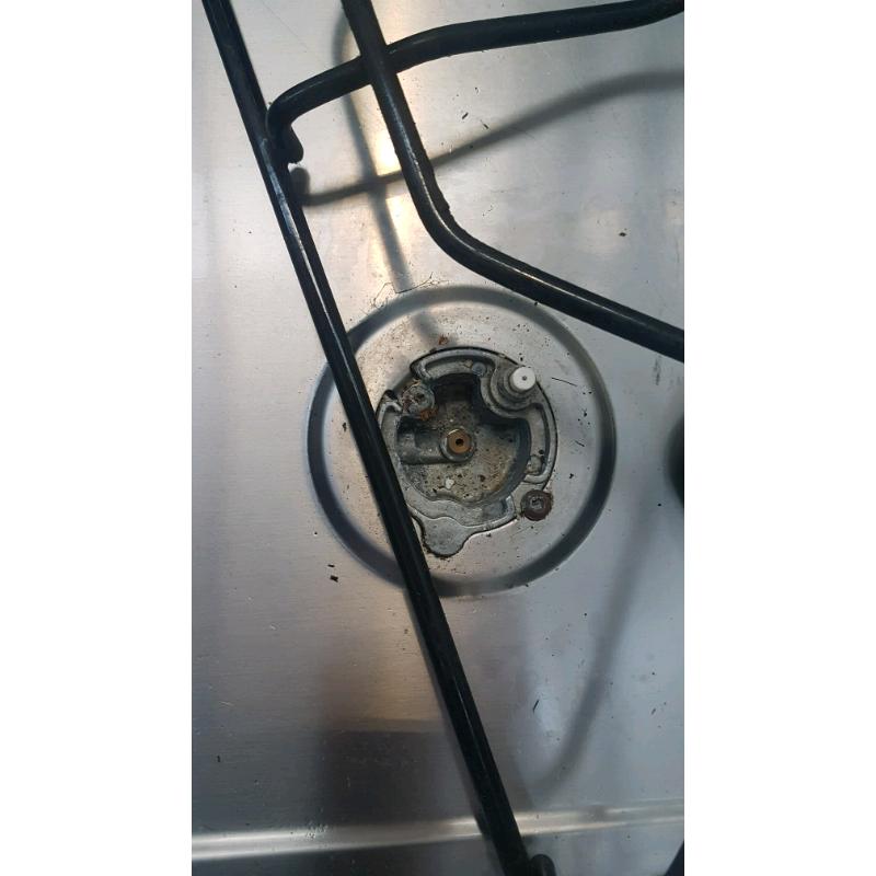 Stainless steel gas hob top