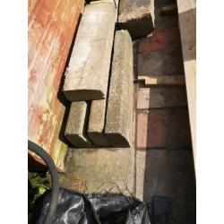 3 x Heavy duty concrete kerbs in used condition