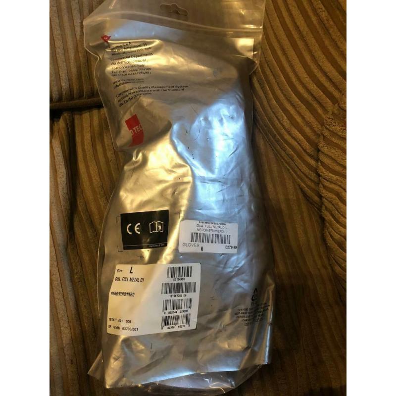 Brand New Xmas Dainese Full metal Nero D1 gloves size L motorcycle / motorbike / scooter was ?279