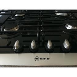 NEFF black glass gas hob