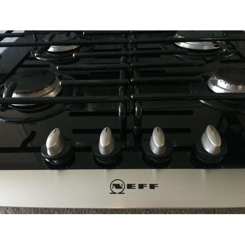 NEFF black glass gas hob
