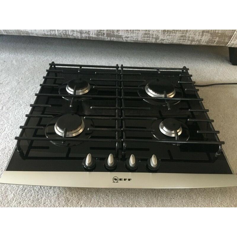 NEFF black glass gas hob