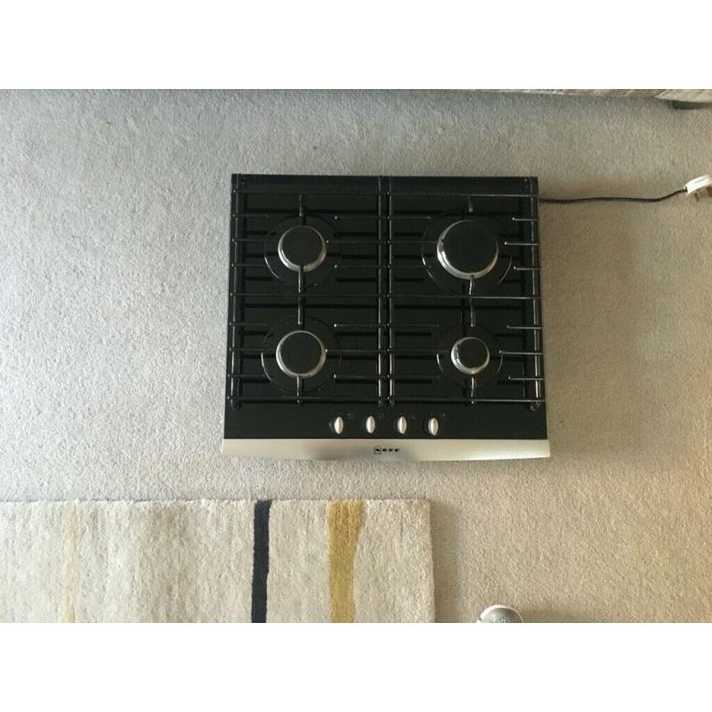 NEFF black glass gas hob