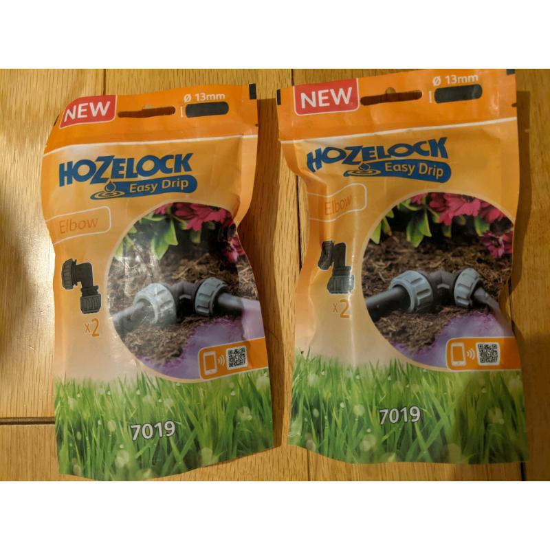 4 Hozelock Easy Drip Elbow Angle Adapters