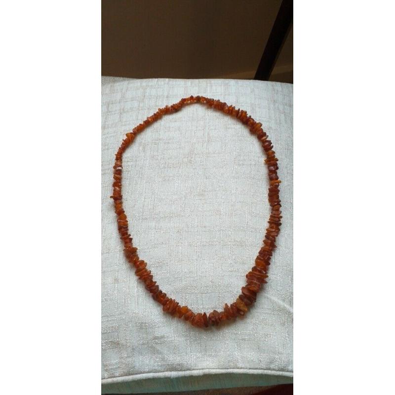 Antique amber necklace 28"