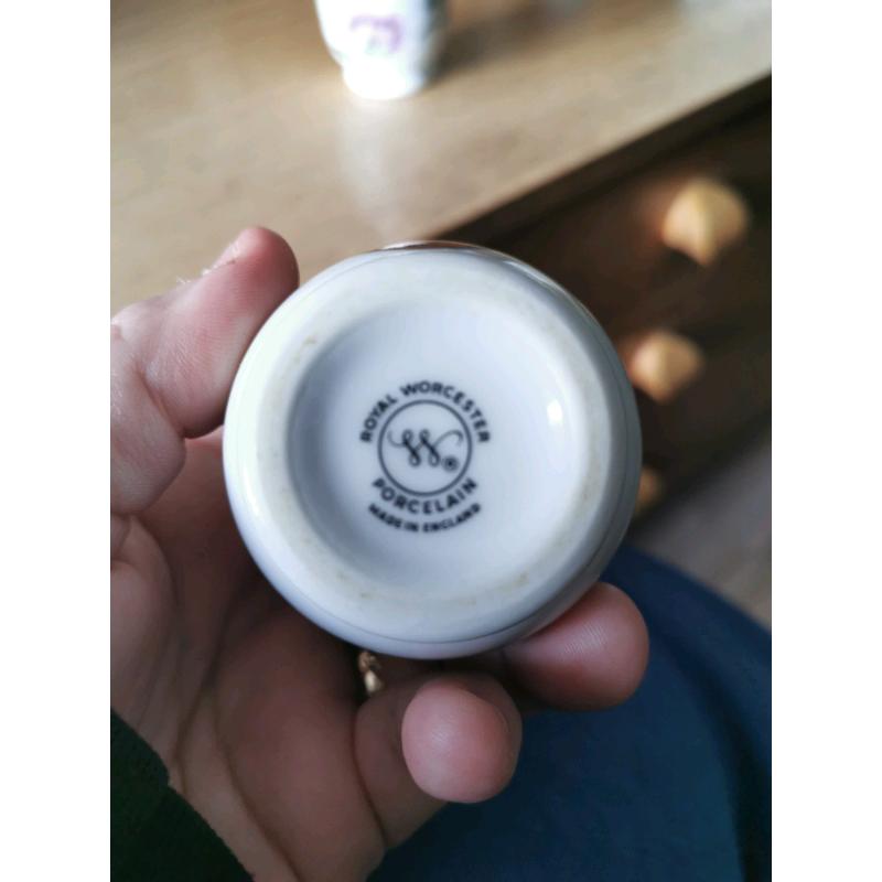 2 Royal Worcester egg coddlers with lids ?10 each