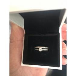 Planning on popping the question???? Lovely Palladium and diamond engagement and wedding ring set