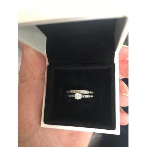 Planning on popping the question???? Lovely Palladium and diamond engagement and wedding ring set