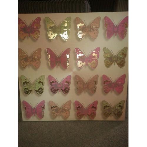 LARGE BUTTERFLY CANVAS AS NEW