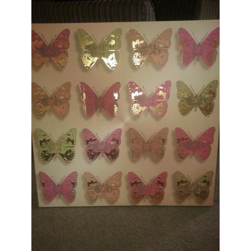 LARGE BUTTERFLY CANVAS AS NEW