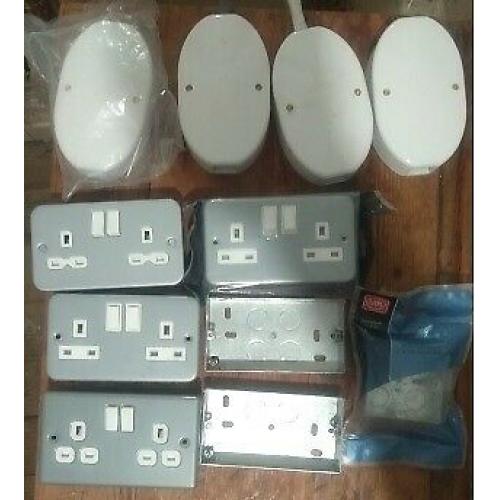 Electrical junction back boxes 2 1 gang double sockets fittings