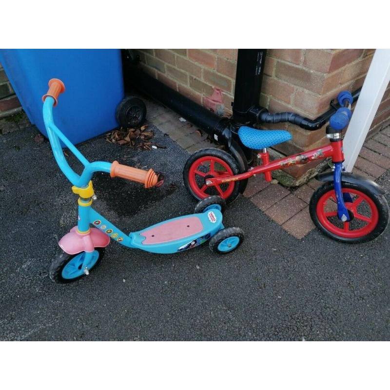 Kids walker bike and scooter